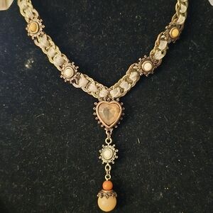 Steampunk Goth Heart Pendant Necklace